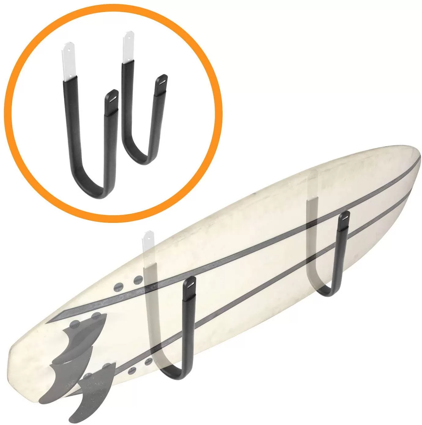 Surfboard Storage Rack SUP Wall Storage Rack Stand Up Paddleboard Wall Mount - As a Display Background Wall at Home